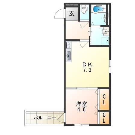 駒川中野駅 徒歩4分 2階の物件間取画像